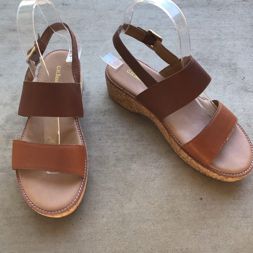 Ramsey Leather Platform Slingback Strap Sandals